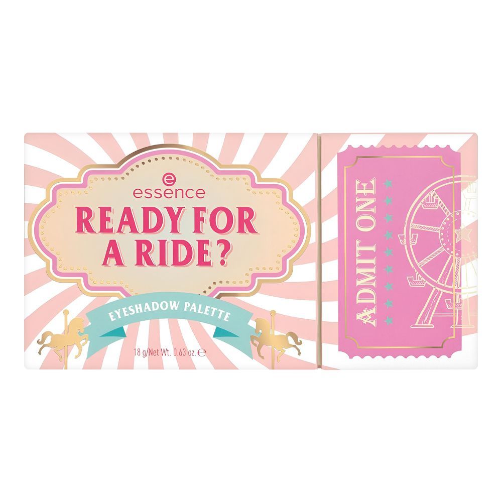 Essence Ready For A Ride? Eyeshadow Palette, 18 Colors, Vegan, 18g, 01 Ticket For A Fun Ride