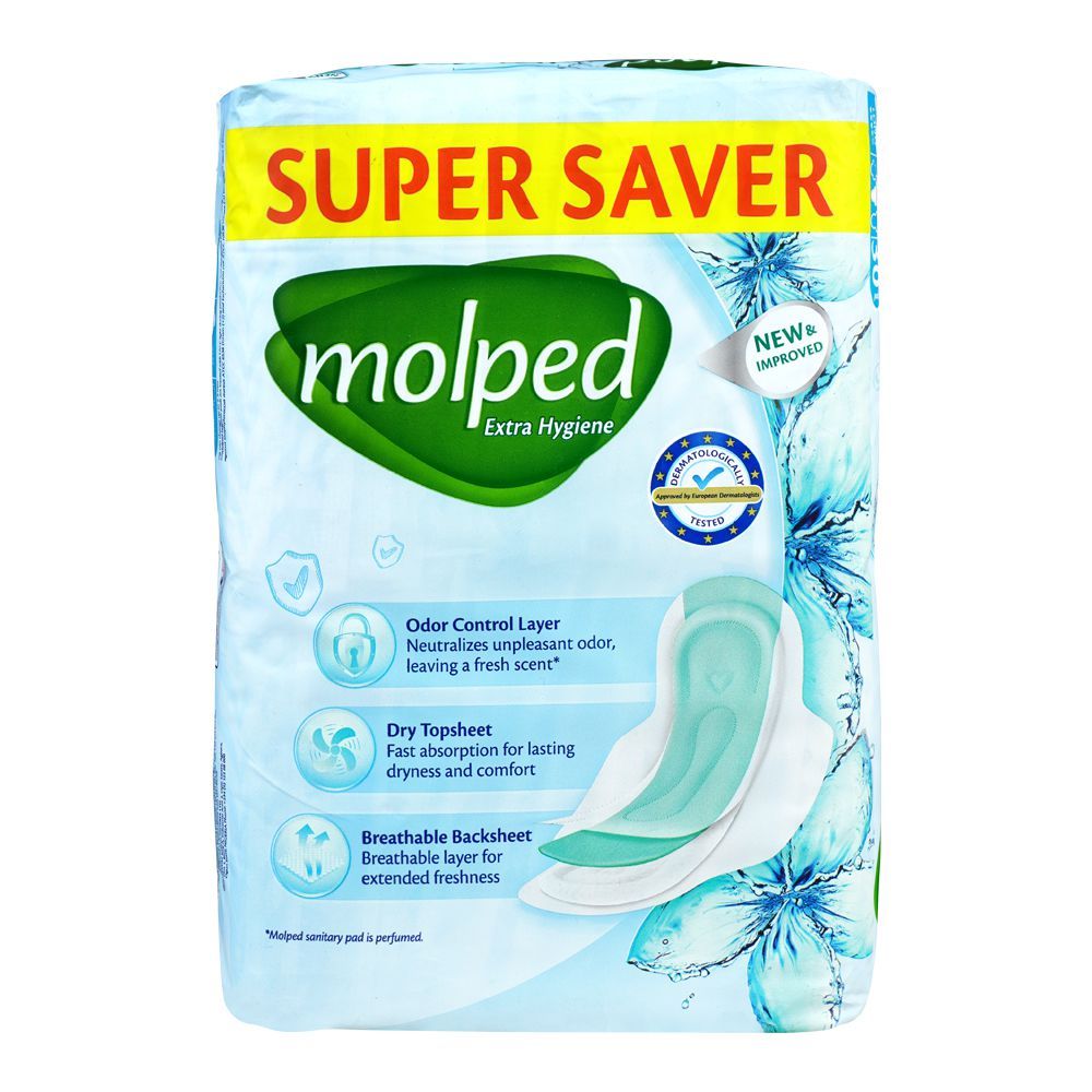 Molped Maxi Thick Extra Hygiene Shield, Long, 30-Pads Super Saver