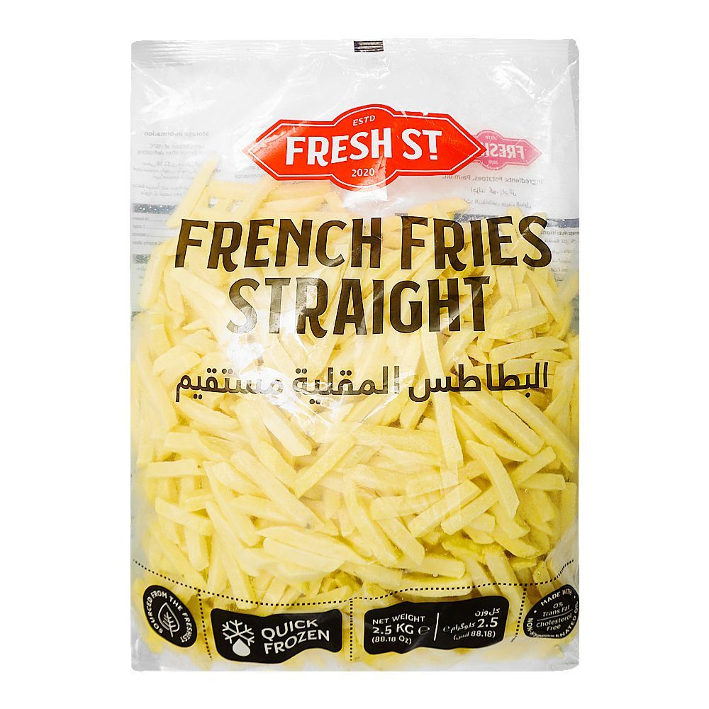 Fresh Street Straight French Fries, 0% Trans Fat, Cholesterol Free, 2.5kg