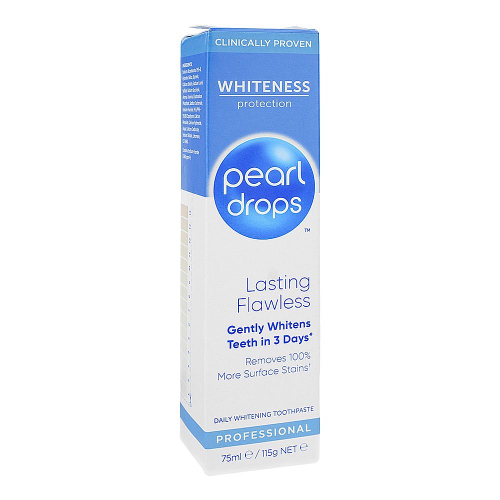 Pearl Drops Lasting Flawless Whiteness Protection Daily Whitening Toothpaste, 75ml