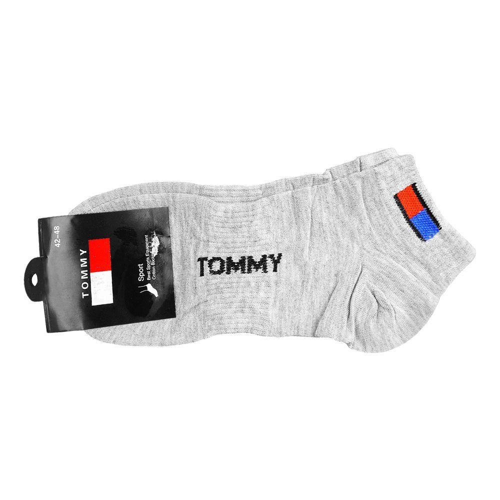 Tommy Hilfiger Cotton Ankle Socks, 1-Pair, L-Grey