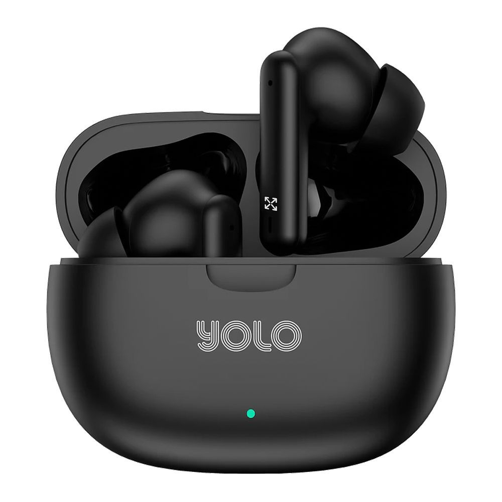 Yolo Yopod Duo Wireless Earbuds, Up to 40 Hours Total Playtime, IPX5 Water Resistant, Black