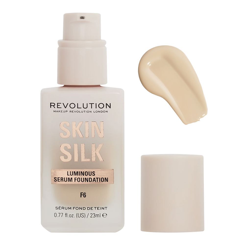 Makeup Revolution Skin Silk Luminous Serum Foundation, Cruelty-Free, Vegan, 23ml, F6