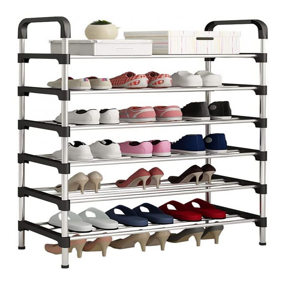 Inaaya Traders Stainless Steel 6 Layers Shoe Rack, 100244