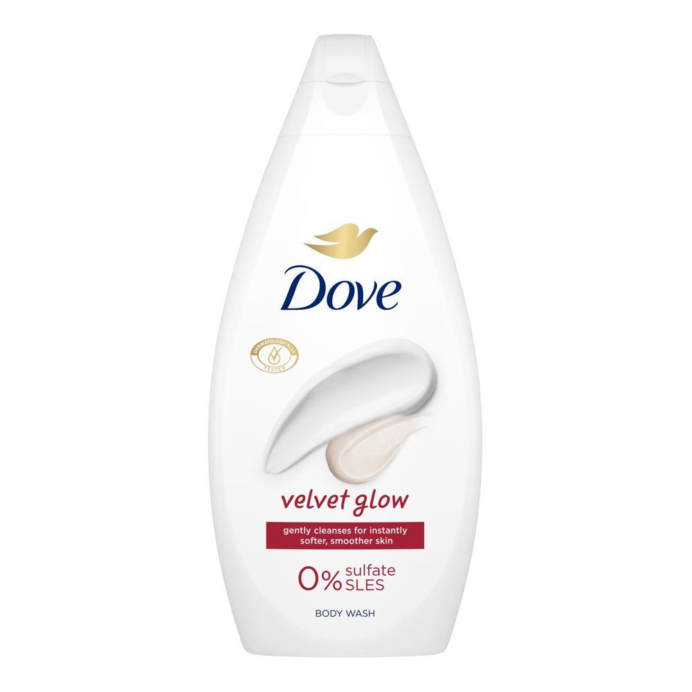 Dove Velvet Glow Body Wash, For Softer, Smoother Skin, 0% Sulfate, 450ml