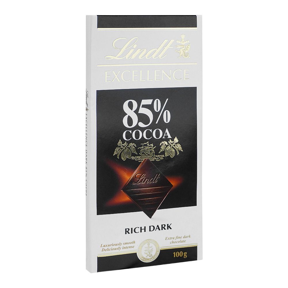 Lindt Excellence 85% Cocoa Rich Dark Chocolate, 100g