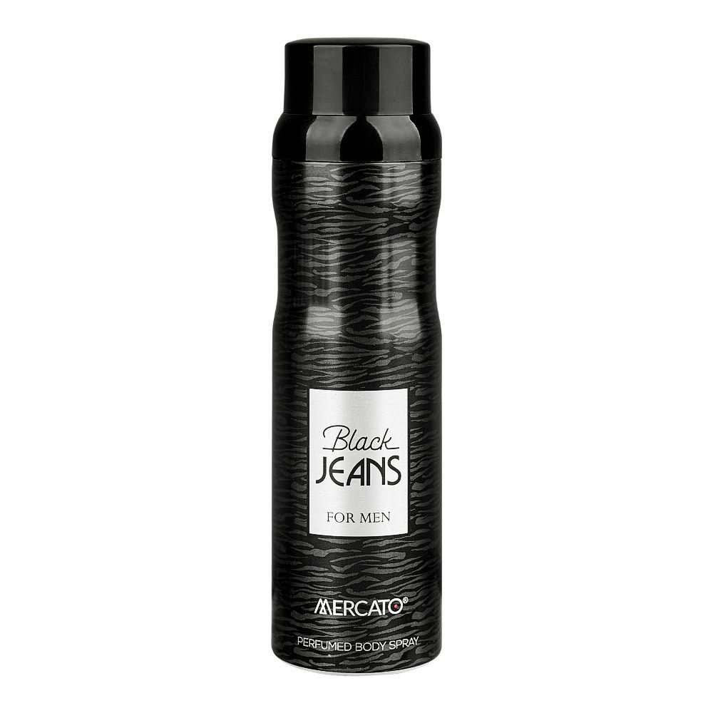 Mercato Black Jeans Perfumed Body Spray, For Men 200ml