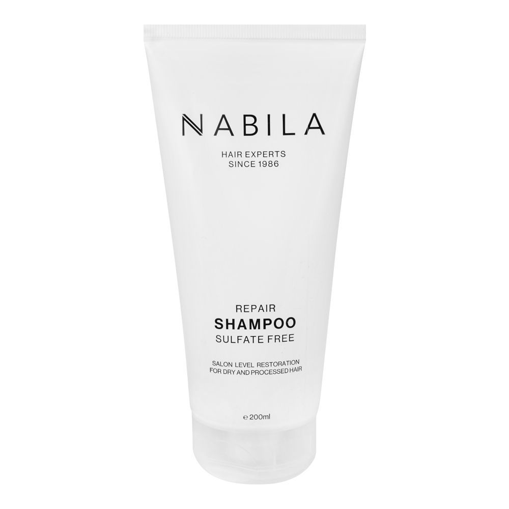 Nabila Hair Experts Sulfate Free Repair Shampoo, For Dry and Proceed Hair, 200ml