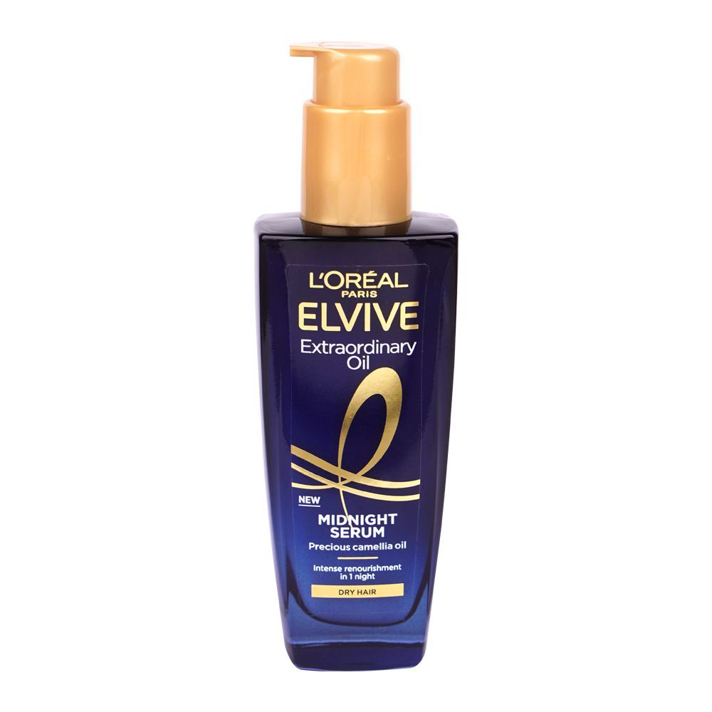 L'Oreal Paris Elvive Extraordinary Oil Midnight Serum With Camellia Oil, For Dry Hair, 100ml