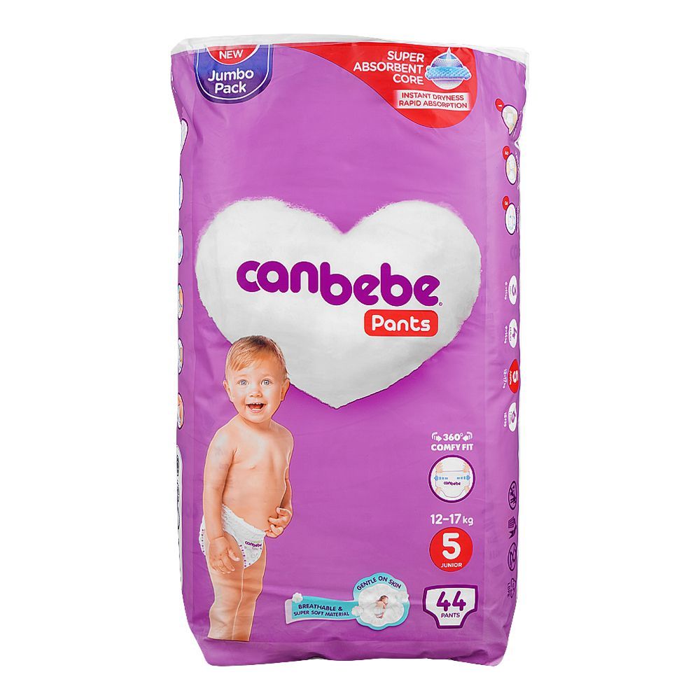 Canbebe Pants Jumbo Pack, No.5 Junior, 12-17 Kg, 44-Pack