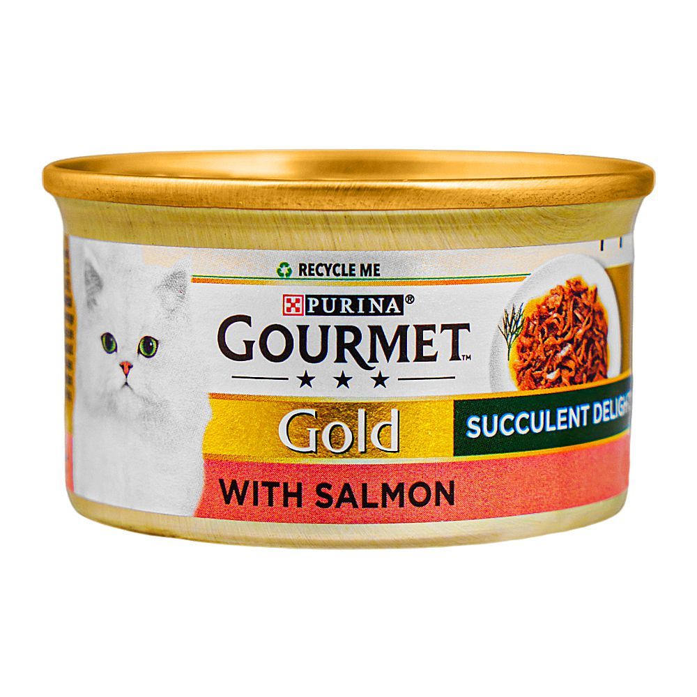 Gourmet Gold Succulent Delights Salmon Adult Wet Cat Food, 85g Tin