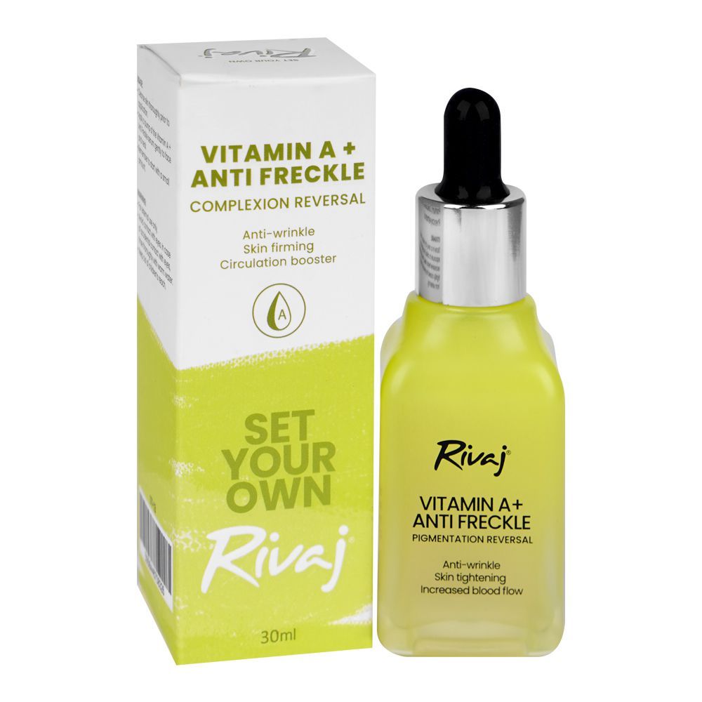 Rivaj Vitamin A+ Anti Freckle Pigmentation Reversal Serum, Anti-Wrinkle, 30ml