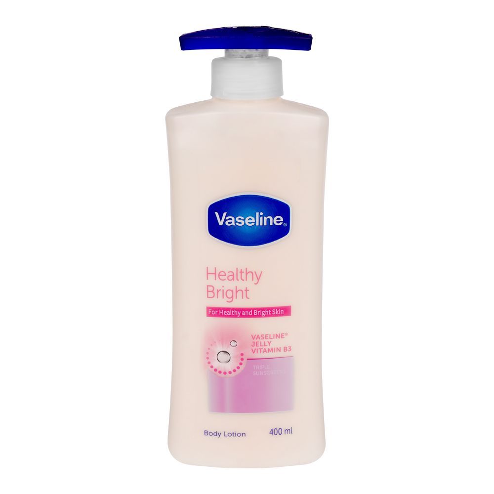 Vaseline Healthy Bright Vaseline Jelly Vitamin B3 Body Lotion Pump, 400ml