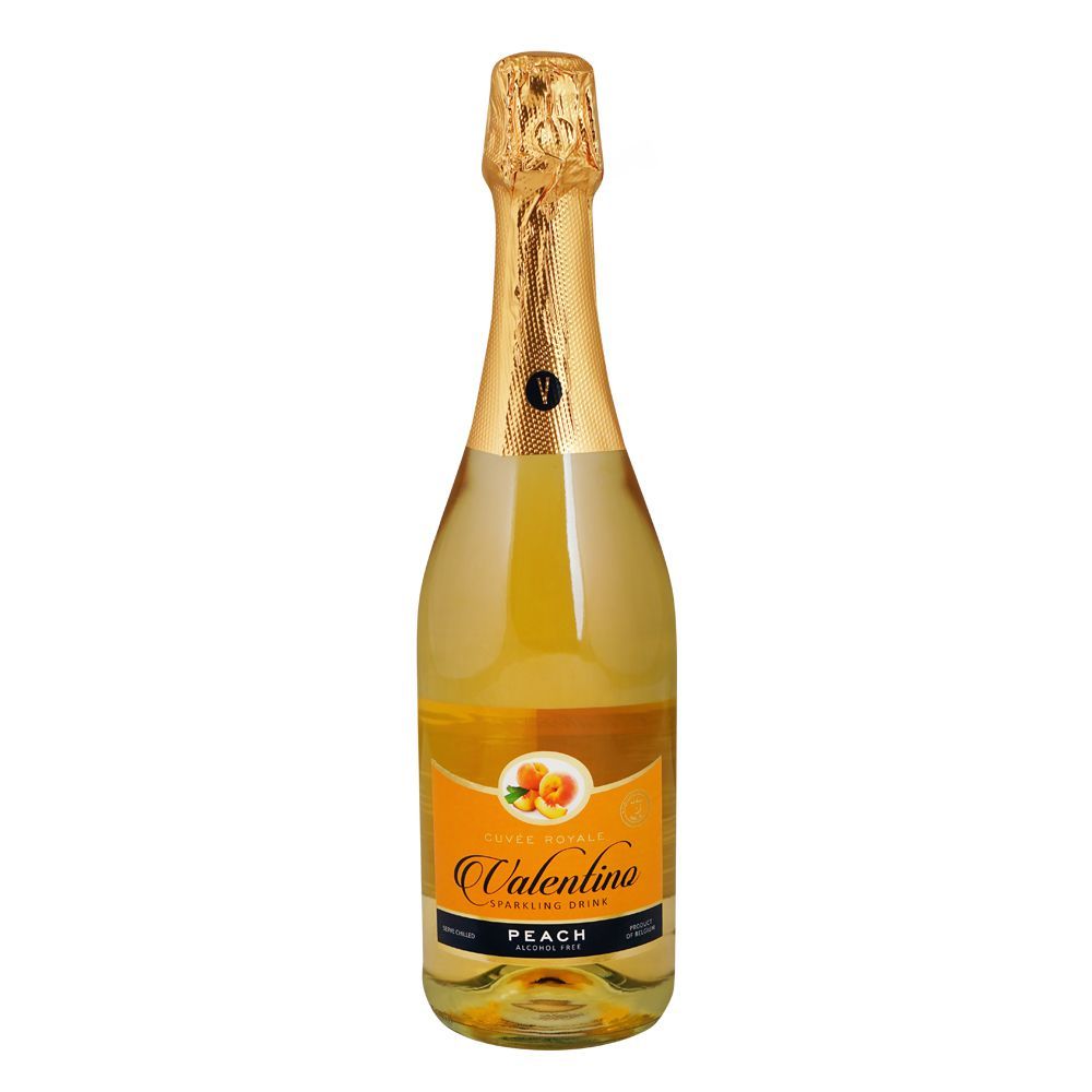 Valentino Peach Sparkling Drink, Alcohol Free, 750ml