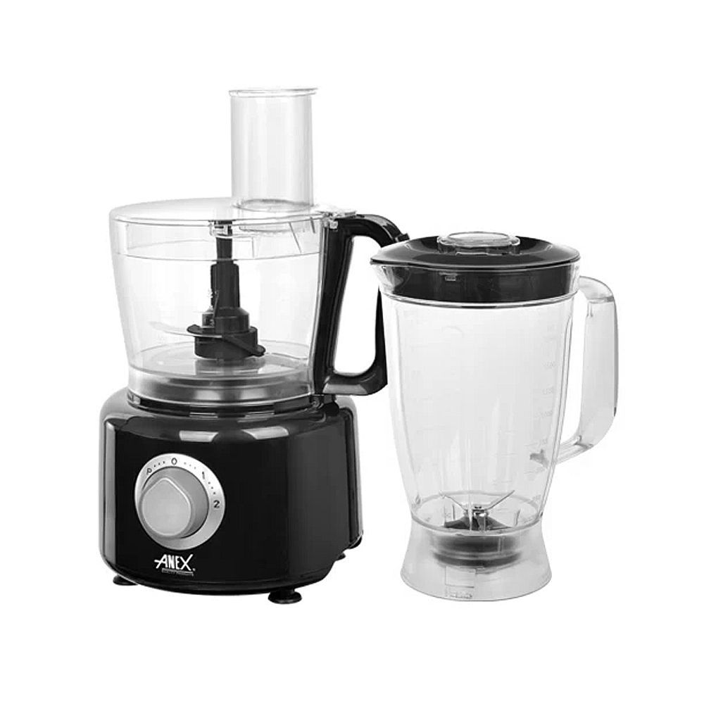 Anex Deluxe Chopper & Blender, 800W, Plastic 1200ml Bowl & 1800 Jar, AG-3145