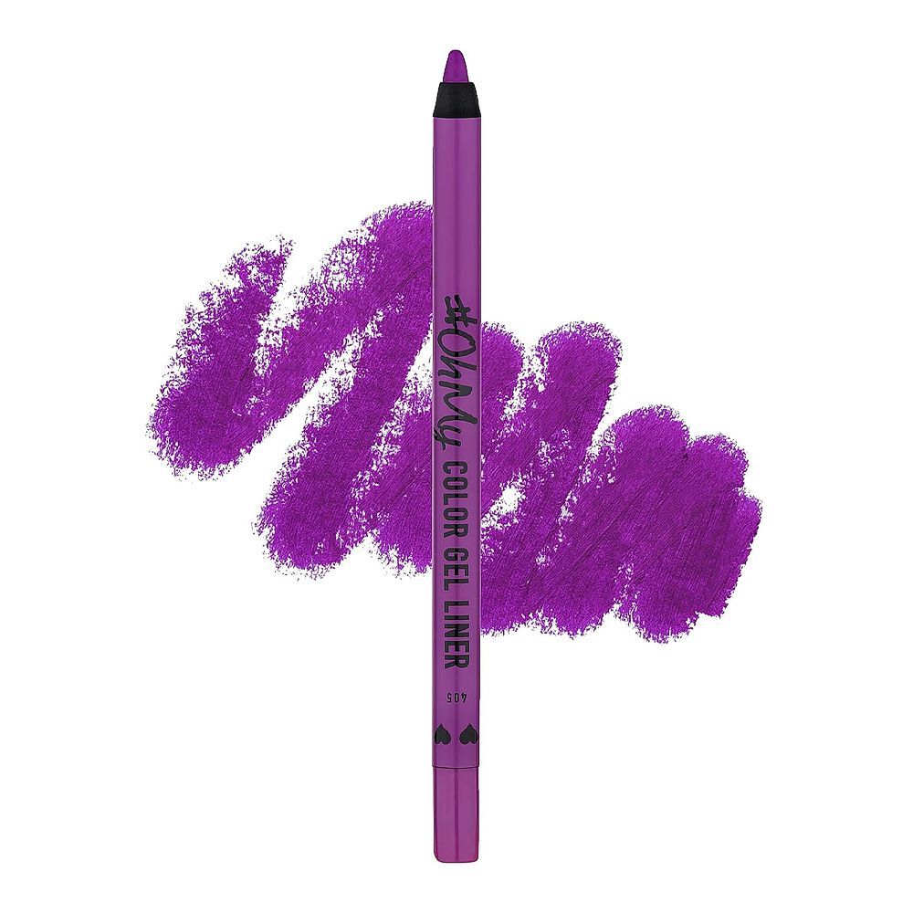 LAMEL OhMy Color Gel Eye Liner, Waterproof, Long-Lasting, 1.4g, 405 Violet