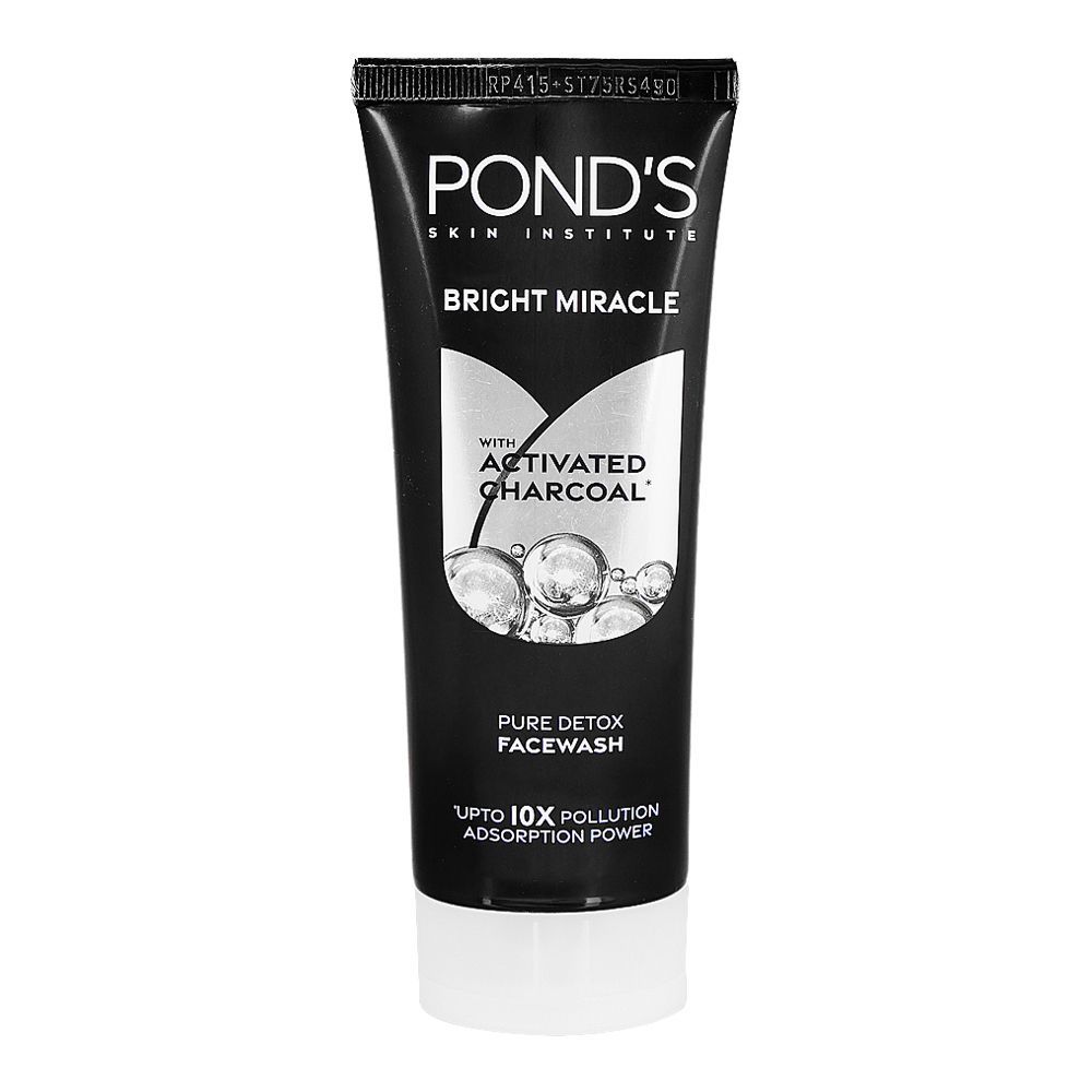 Pond's Bright Miracle Pure Detox Face Wash With Activated Charcoal, 100g