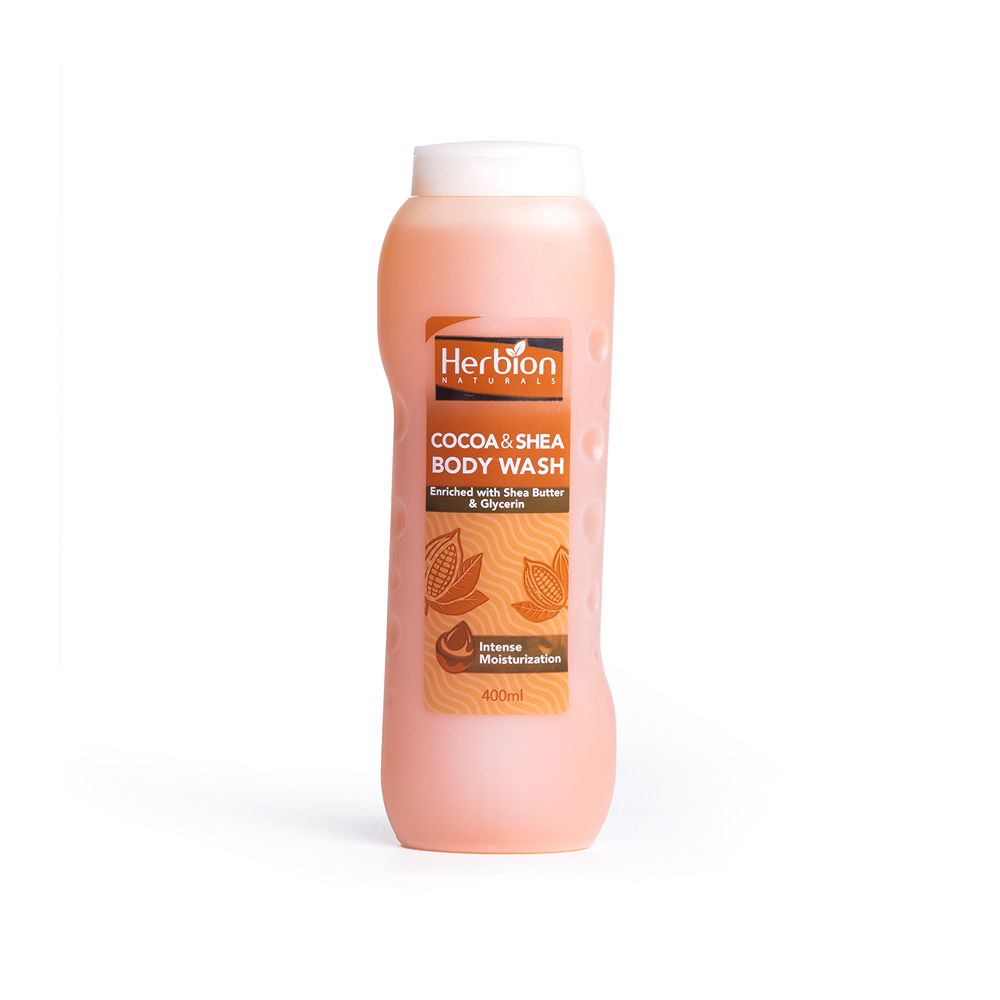 Herbion Cocoa & Shea Body Wash, Paraben Free, 400ml