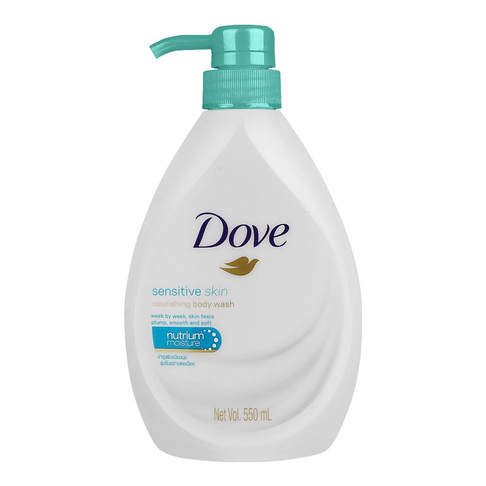 Dove Sensitive Skin Nourishing Body Wash Pump, 550ml