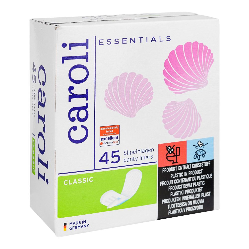 Caroli Essentials Classic Panty Liners, 45-Pack