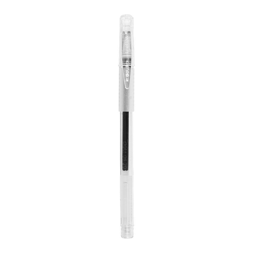 Deli Line Flow Gel Ink Pen, 0.5mm, Black, 1-Pack, ES108