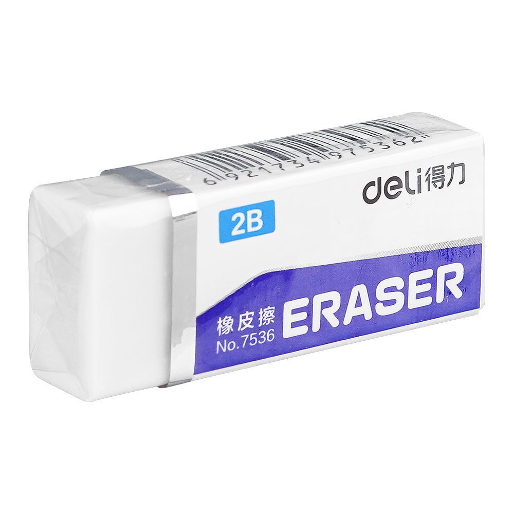 Deli Classic Eraser, White, 1-Pack, E7536