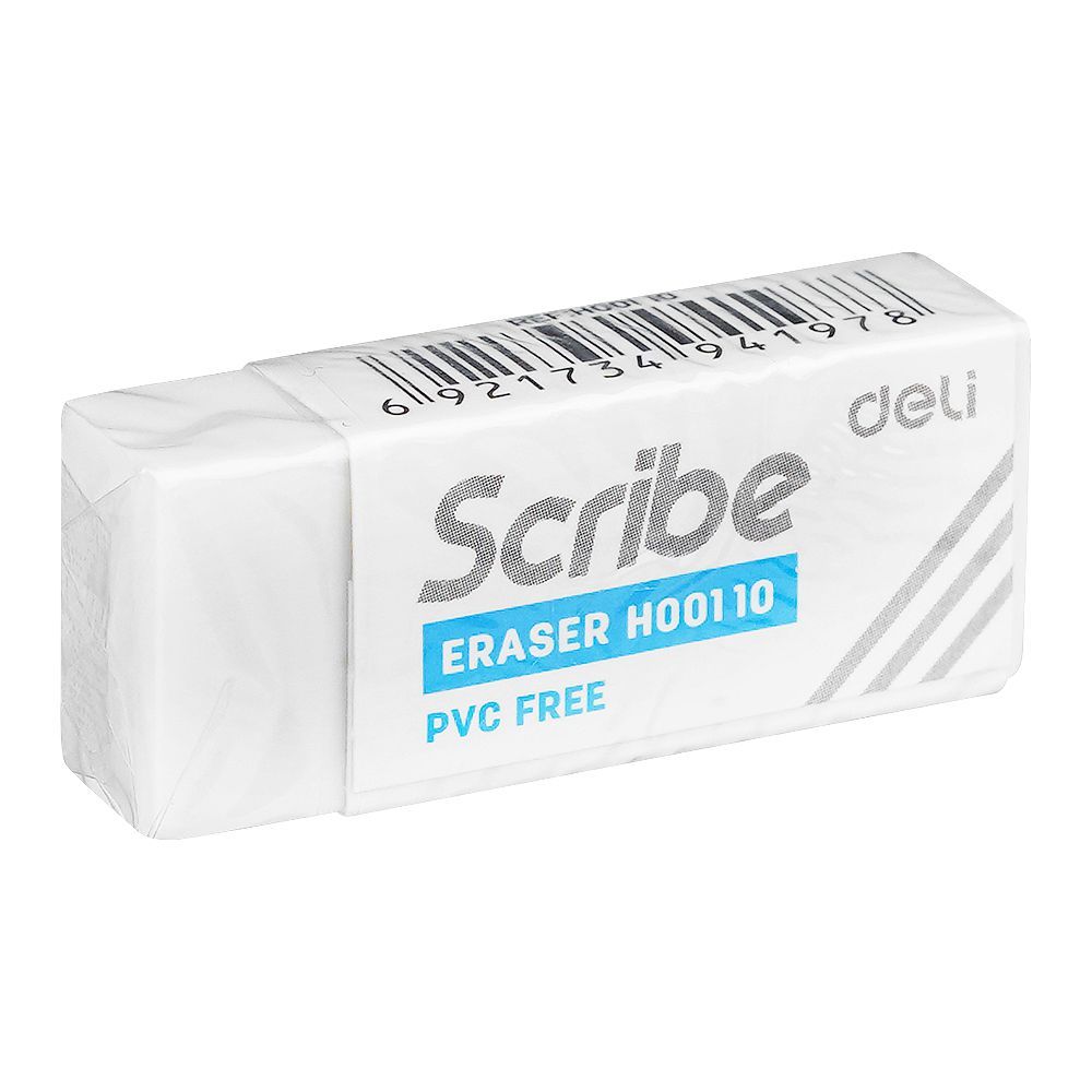 Deli Scribe Eraser, White, 1-Pack, EH00110