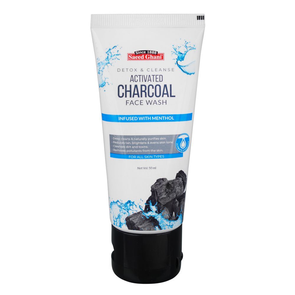 Saeed Ghani Detox & Cleanse Activated Charcoal Face Wash, 50ml