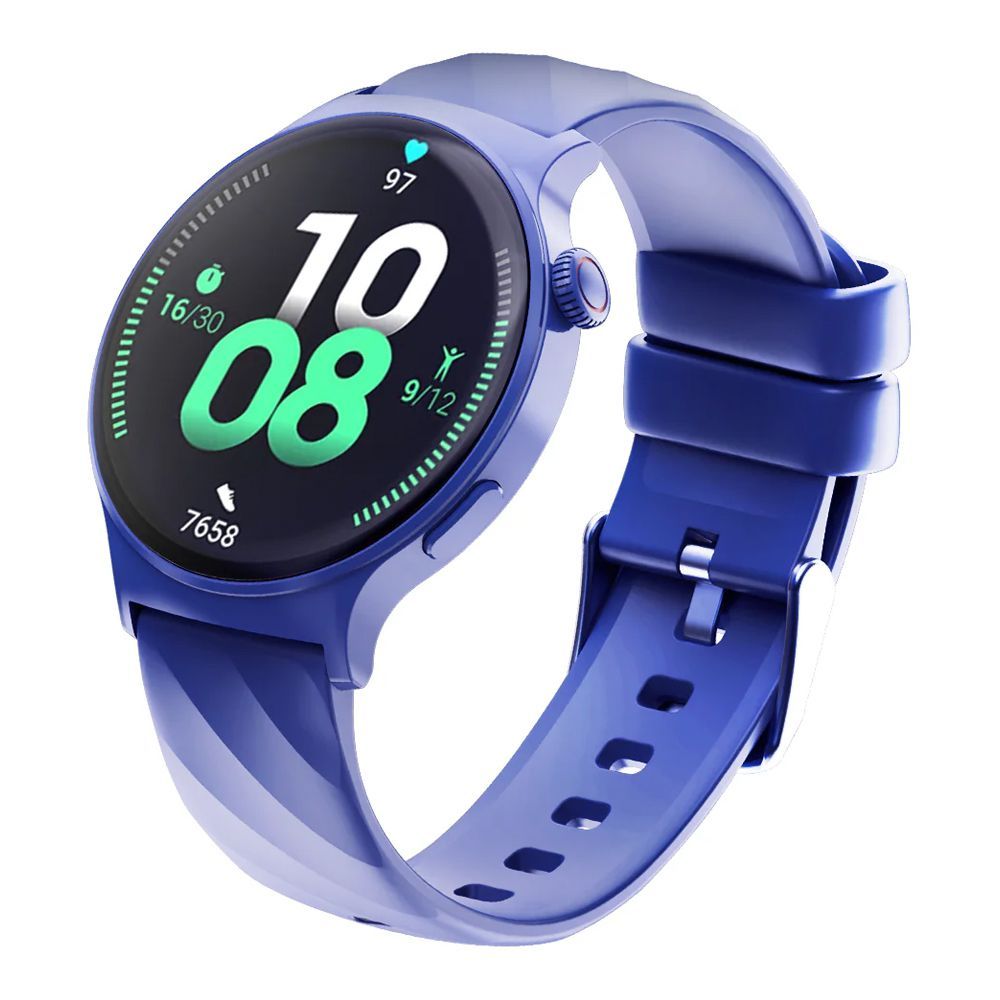 Faster 1.43" Amoled Display Nerv 3 Pro Smart Watch, IP68 Waterproof, 2 Straps, Blue