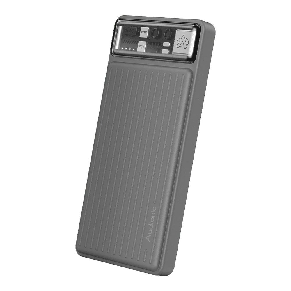 Audionic Spark Pro Power Bank, 22.5W, 10000mAh, Ash Grey, S-100