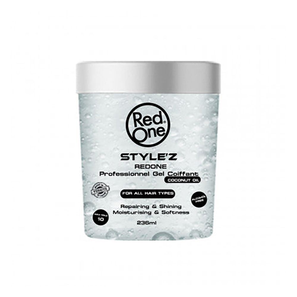 Redone Style'z Professional Hair Gel With Coconut Oil, For All Hair Types, 236ml