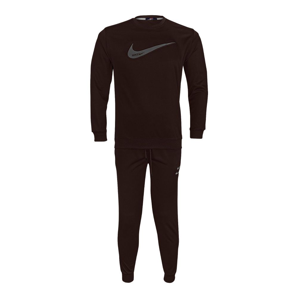 Men's Tracksuit With Sweatshirt and Trouser, Brown