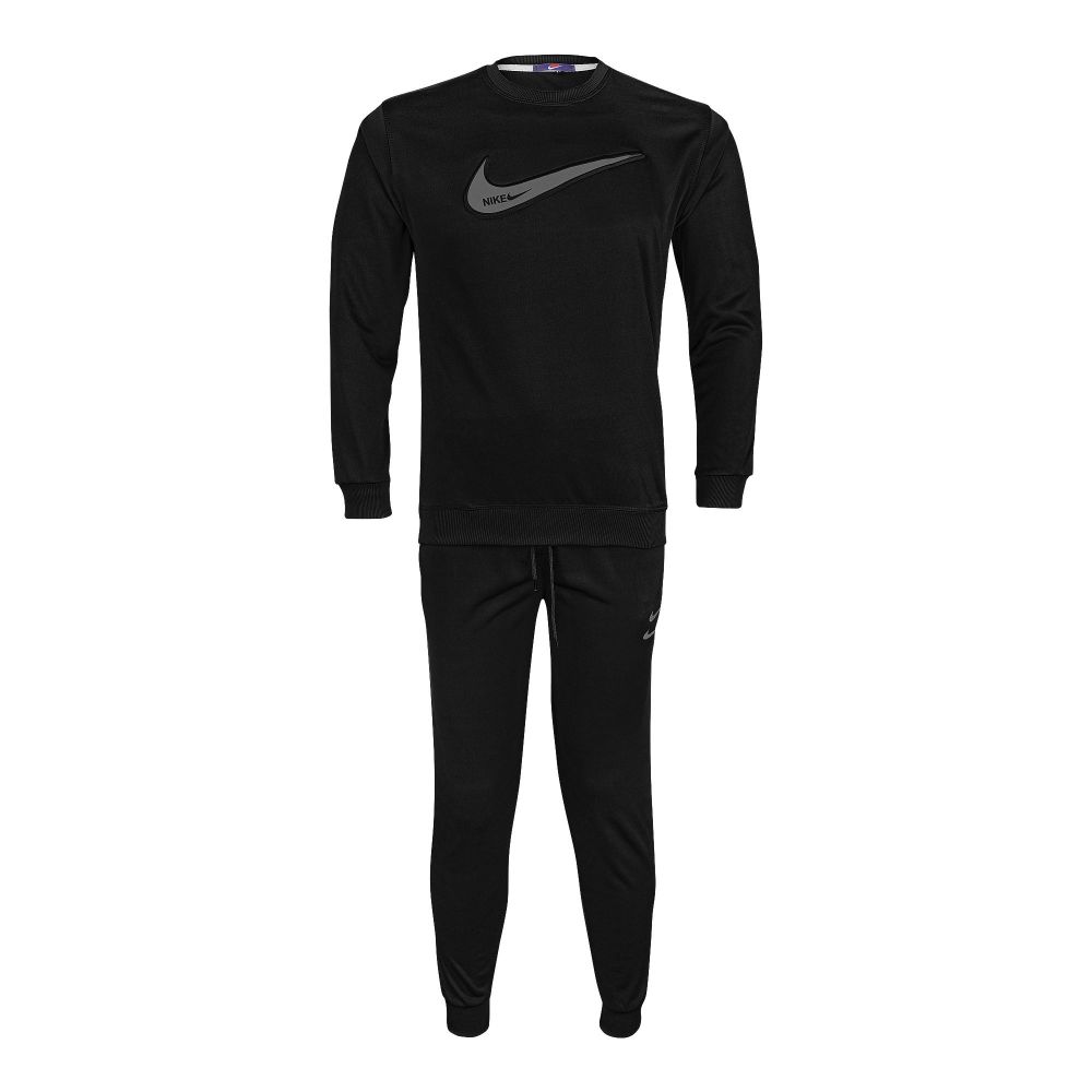 Men's Tracksuit With Sweatshirt and Trouser, Black