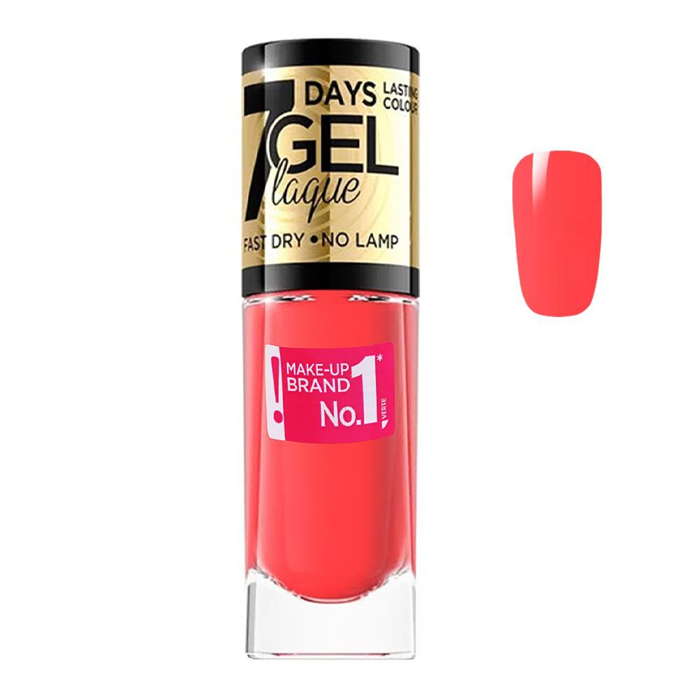 Eveline 7 Days Gel Laque Nail Polish, Long Lasting, 8ml, No. 46