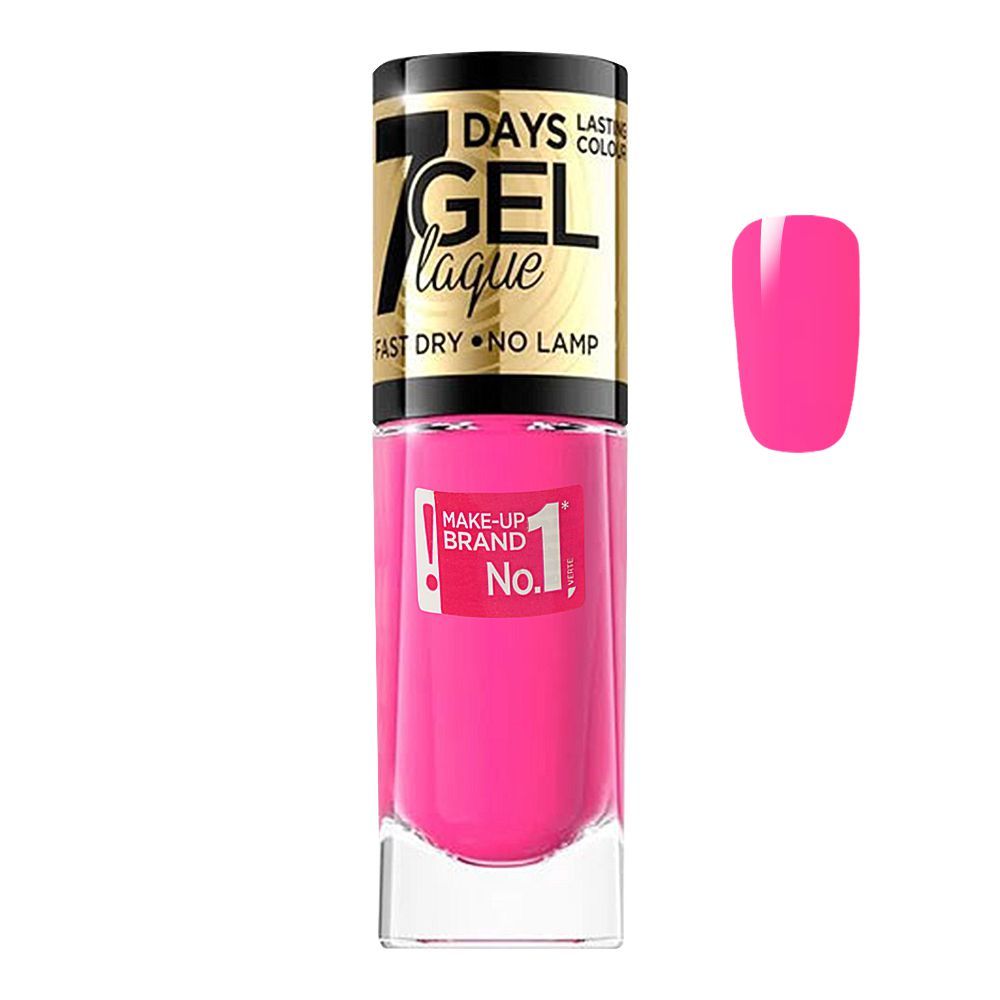 Eveline 7 Days Gel Laque Nail Polish, Long Lasting, 8ml, No. 48