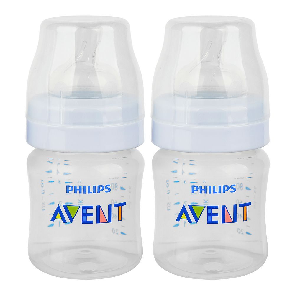 Avent Anti-Colic Feeding Bottle, For 0+ Months, 125ml, 2-Pack, SCF810/62