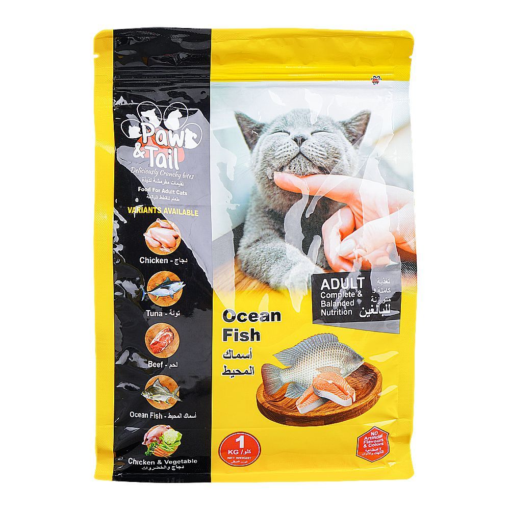 Paw & Tail Adult Cat Food, Ocean Fish, 1kg