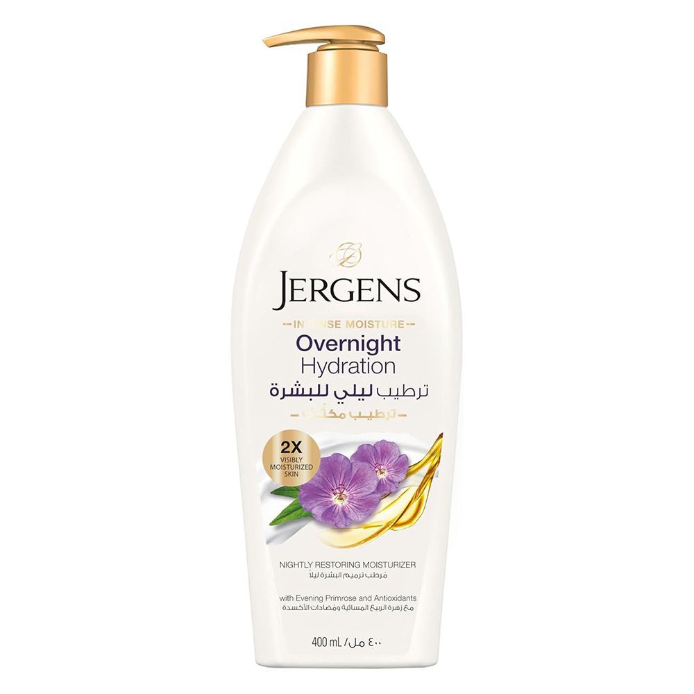 Jergens Intense Moisture Overnight Repair Hydration Body Lotion, 400ml