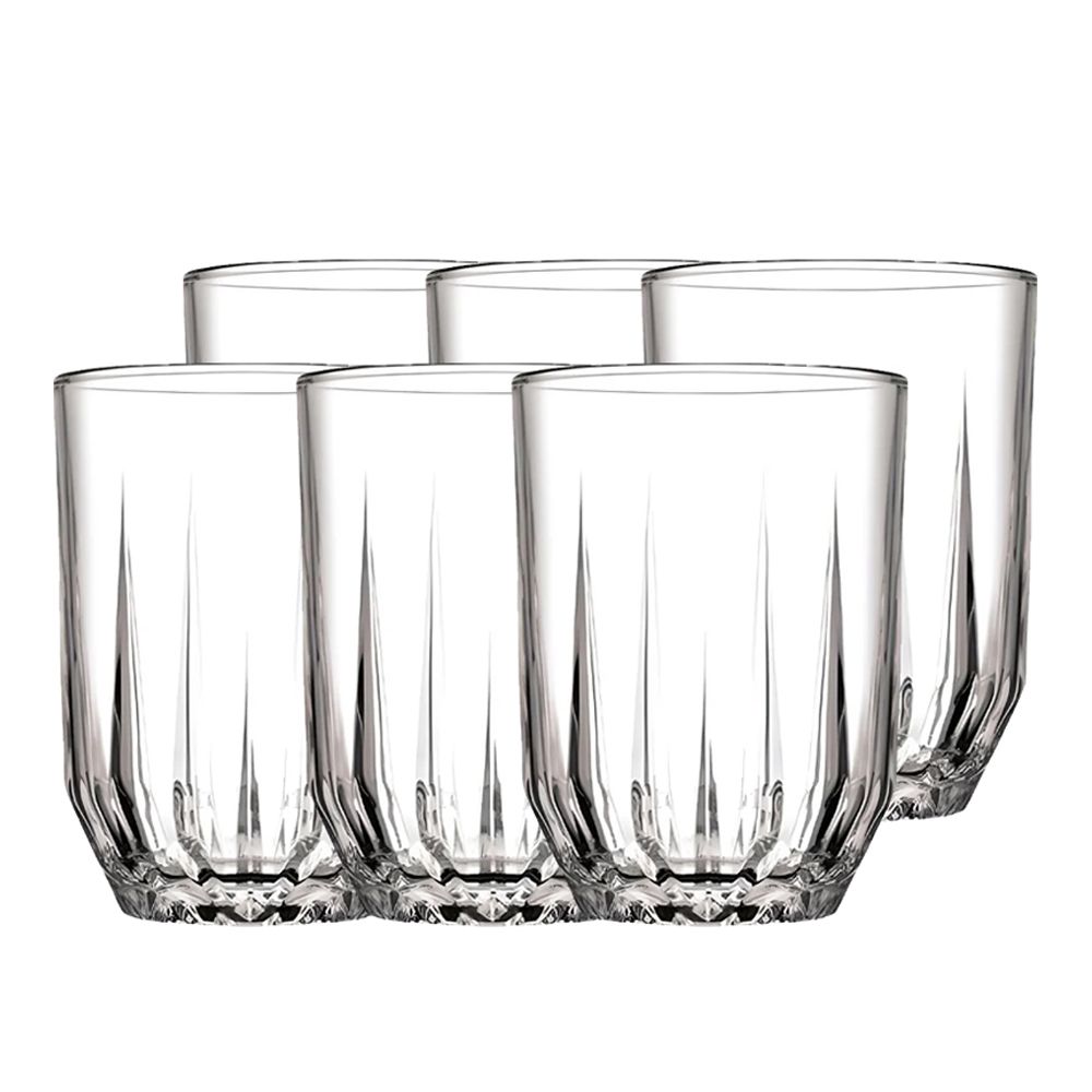 Pasabahce Echo Dof Tumbler Glass Set, 6-Pack, 520272