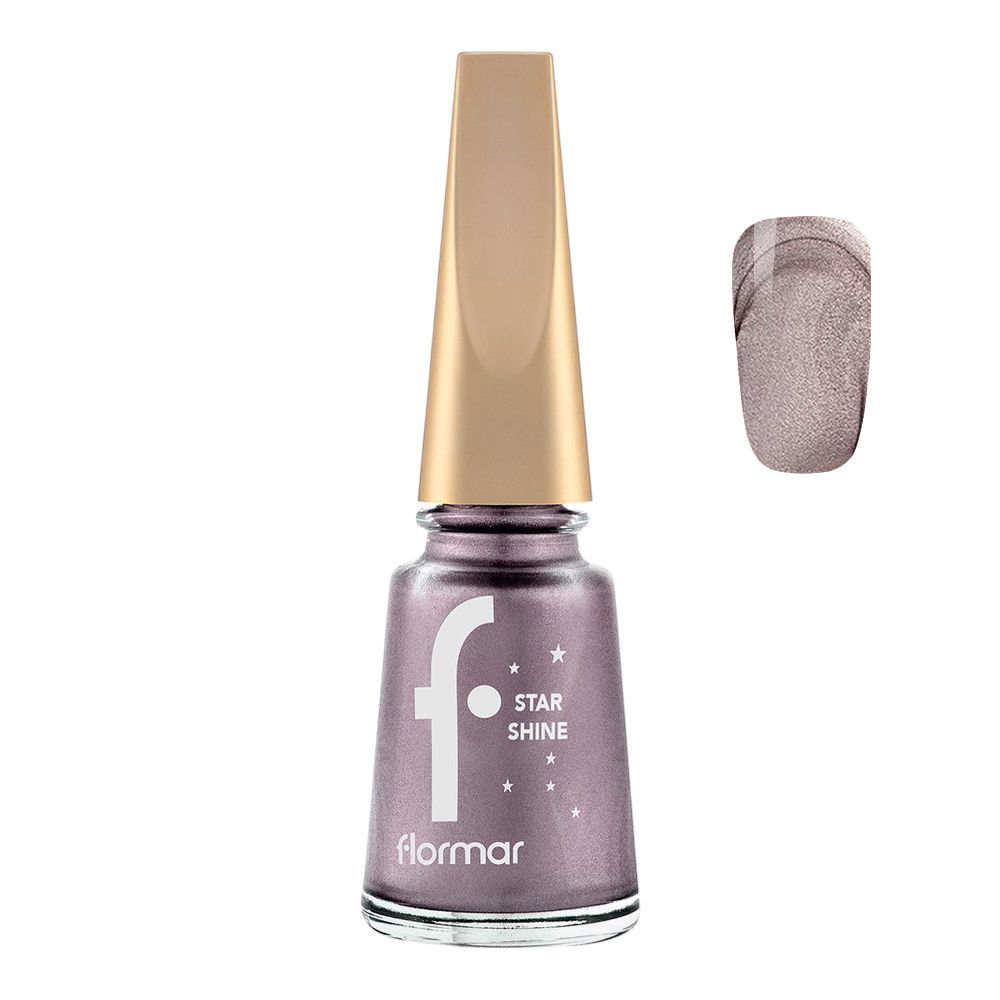 Flormar Star Shine Enamel, Nail Polish, 11ml, ST03 Lilac Sparkle