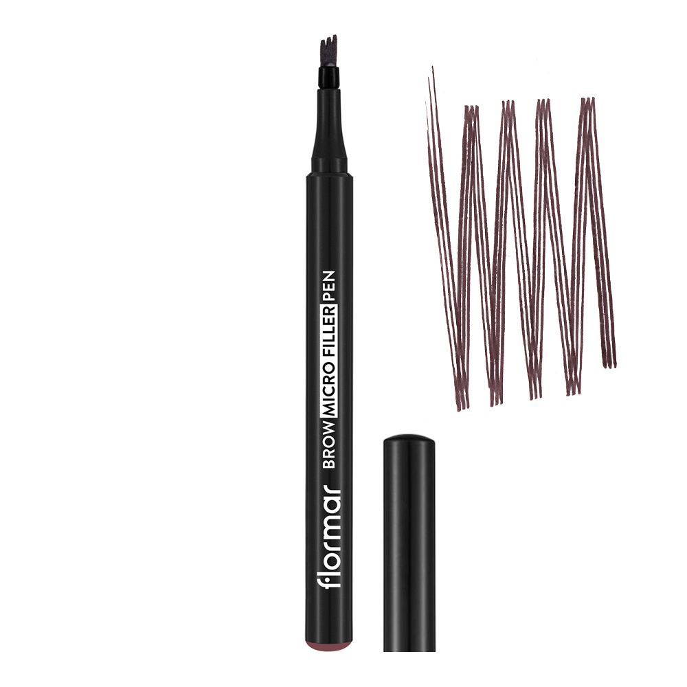 Flormar Micro Filler Liquid Eyebrow Pen, 1.1ml, 003 Brown