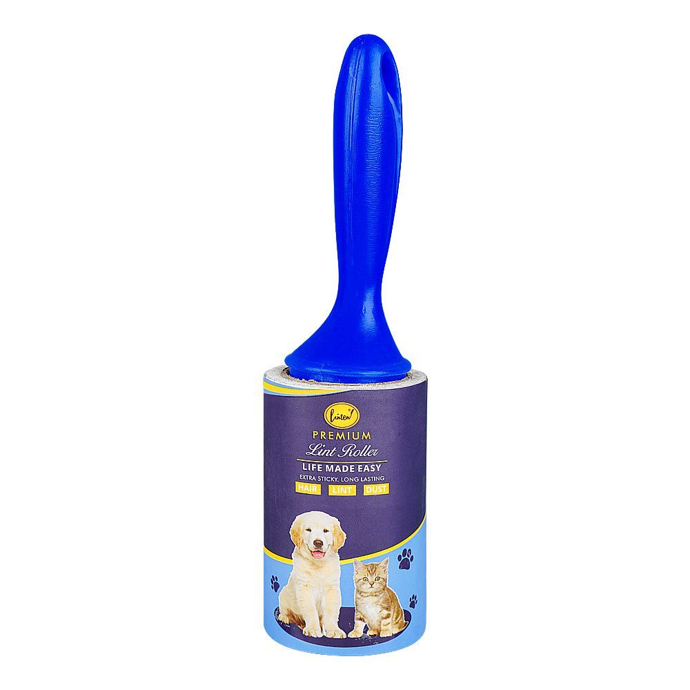 Linten Pet Hair Lint Roller with Extra Sticky Sheets - For Clothes, Furniture & More