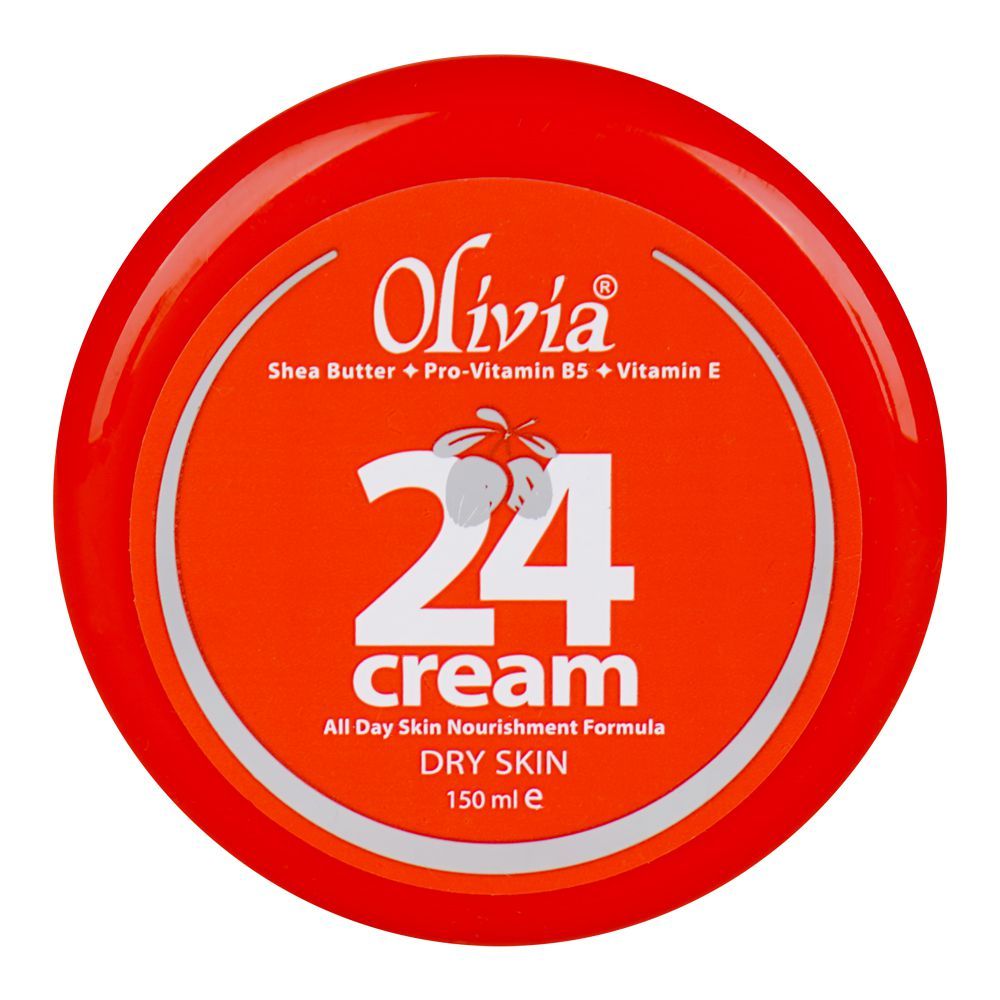 Olivia 24 Cream with Shea Butter, Pro-Vitamin B5 & Vitamine E, For Dry Skin, 150ml