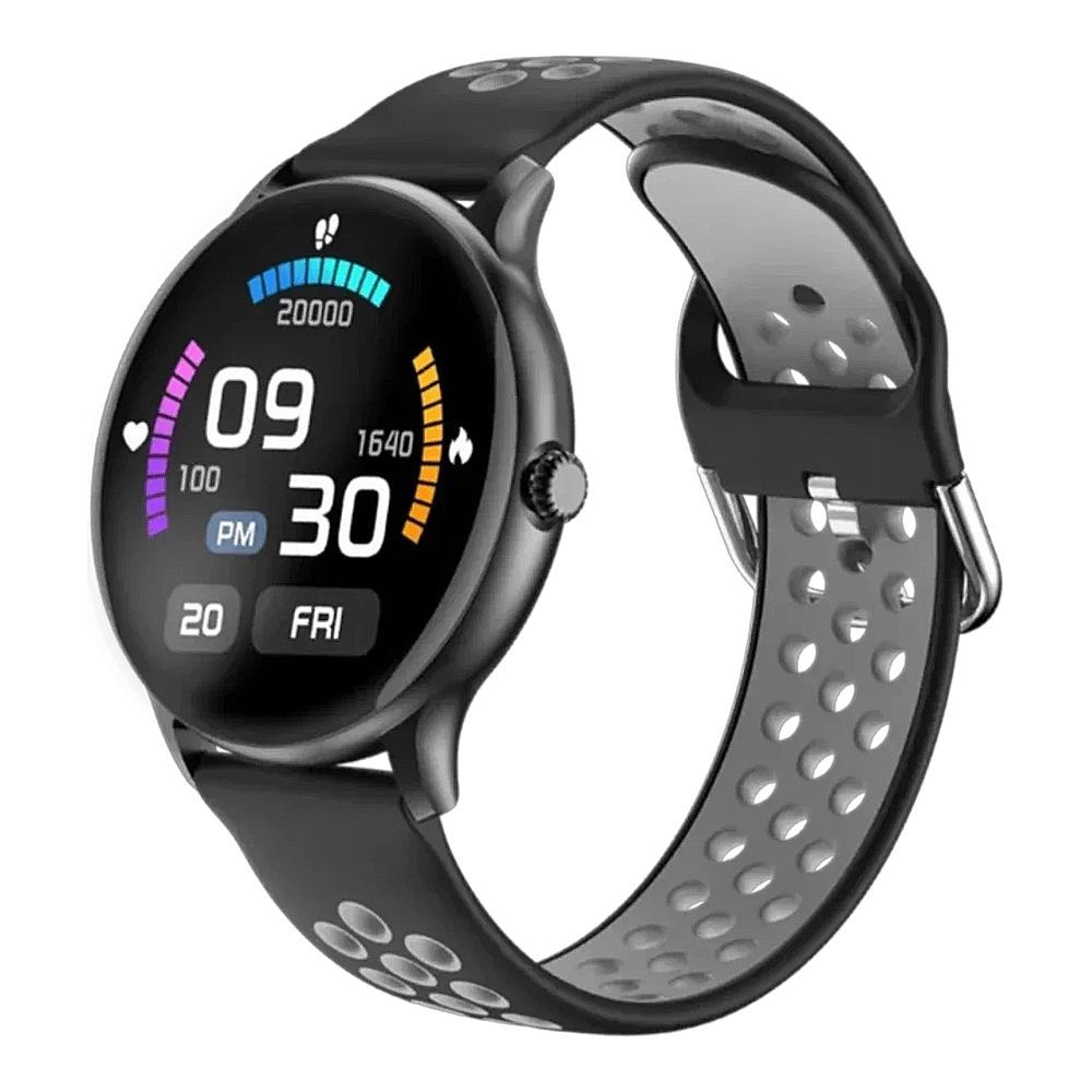 Zero 1.39" HD Display Luna Smart Watch, IP67 Water Resistant, Sporty Gray Rings