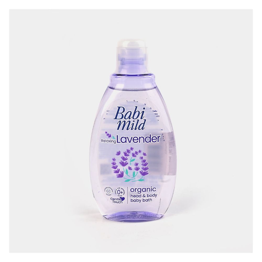 Babi Mild Relaxing Lavender Organic Head & Body Baby Bath Wash, 180ml