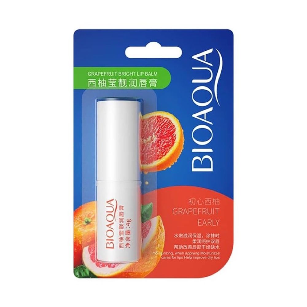 Bioaqua Grapefruit Lip Balm, Hydrating & Moisturizing, 4g, BQY31806