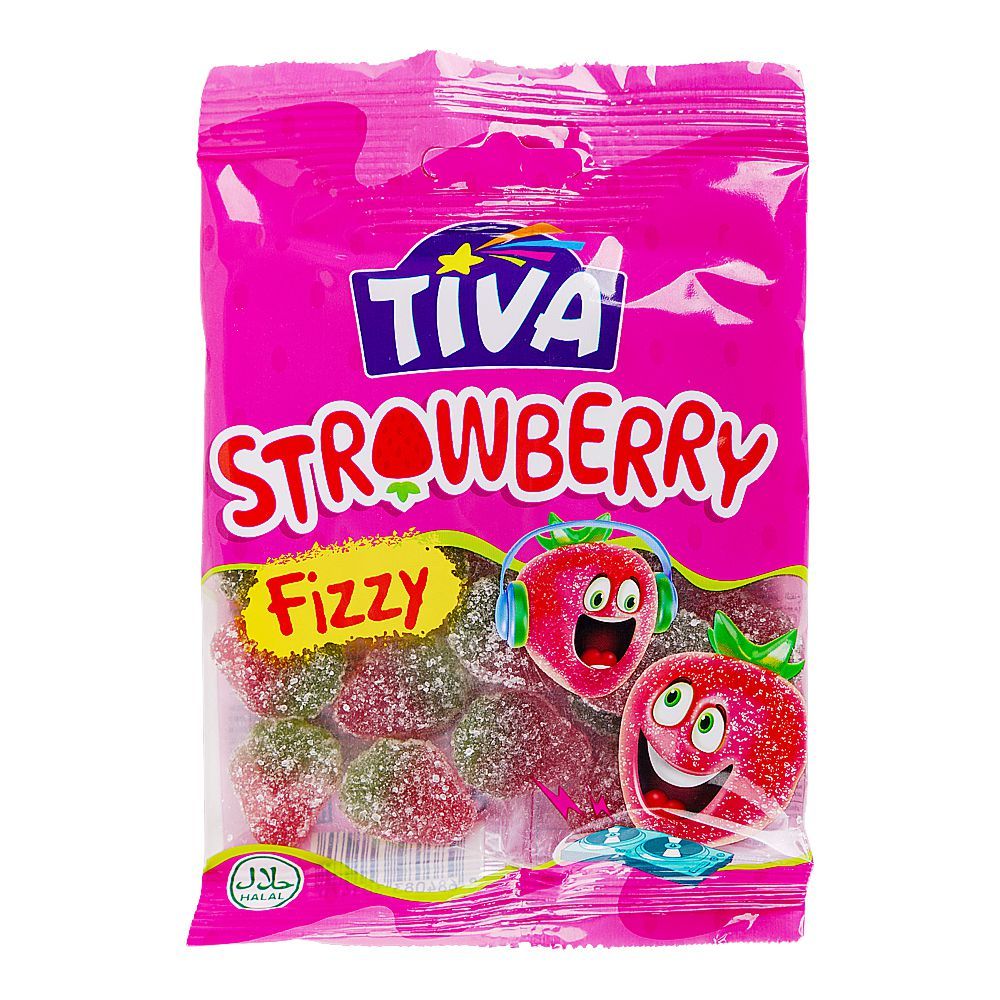 Tiva Strawberry Fizzy Jelly, 80g