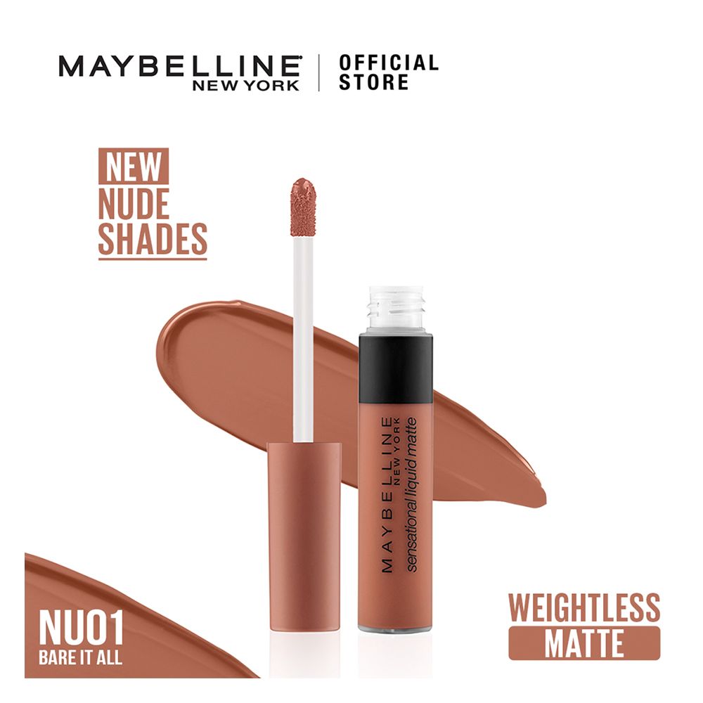 Maybelline Color Sensational Liquid Matte, NU01, Bare It All