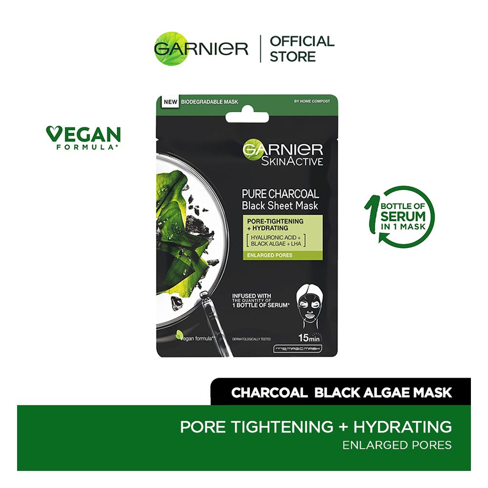 Garnier Skin Active Pure Charcoal Pore Refining + Hydrating Face Mask, 28g