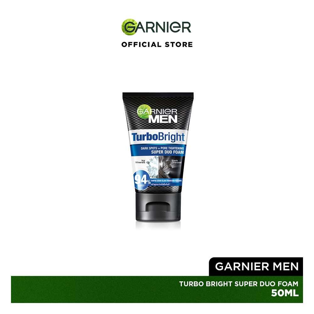 Garnier Men Turbo Bright Dark Spots + Pore Tightening Super Duo Foam, 50ml